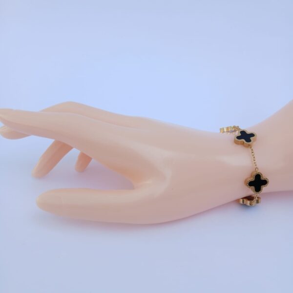 Black Flower Bracelet