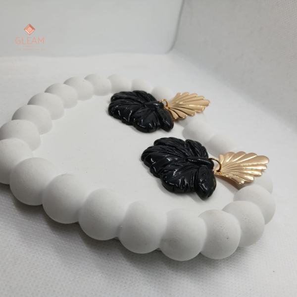 Black Leaf Earrings