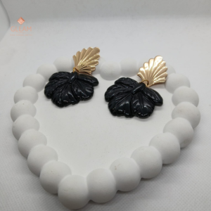 Black Leaf Earrings
