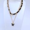 Double Chain Butterfly Necklace