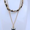 Double Chain Crown Necklace