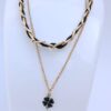 Double Chain Flower Necklace