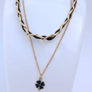 Double Chain Flower Necklace