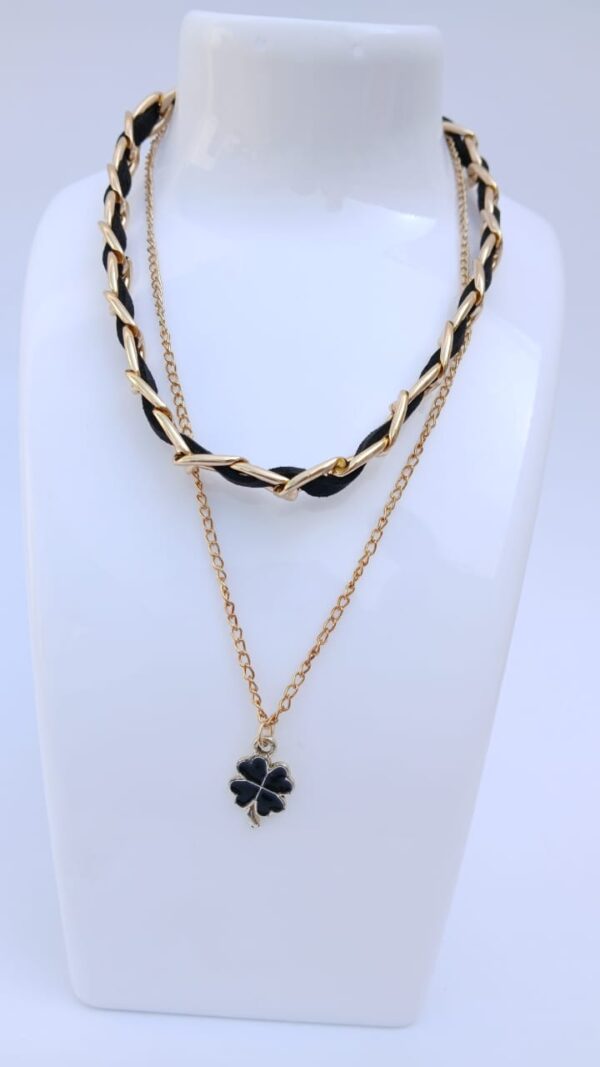 Double Chain Flower Necklace