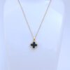 Flower Necklace Golden Black