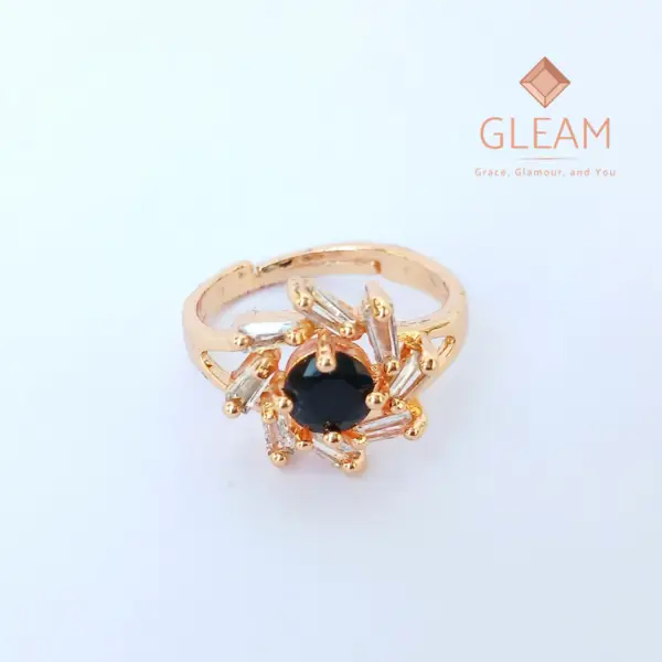 Obsidian Zircon Ring By Gleam