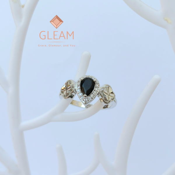 Onyx Zircon Ring By Gleam By Huda