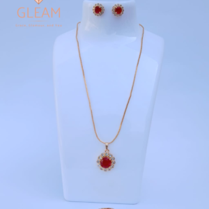 Red and Golden Necklace Set