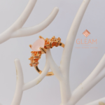 Rose Heart Zircon Ring