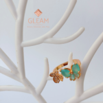 Sapphire Butterfly Zircon Ring