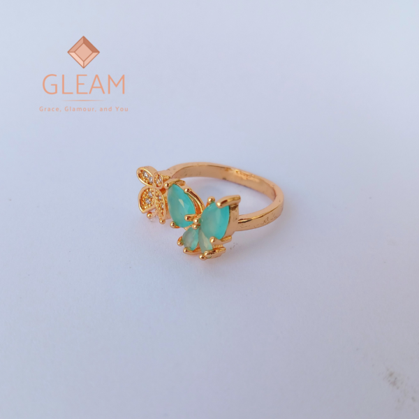 Sapphire Butterfly Zircon Ring