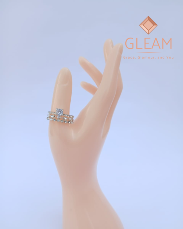 Silver Zircon Ring By Gleam By Huda