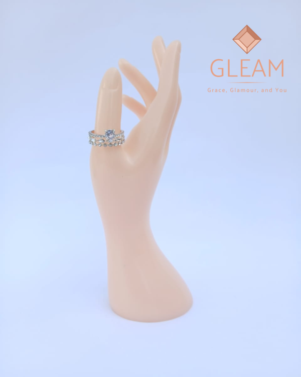 Silver Zircon Ring By Gleam By Huda