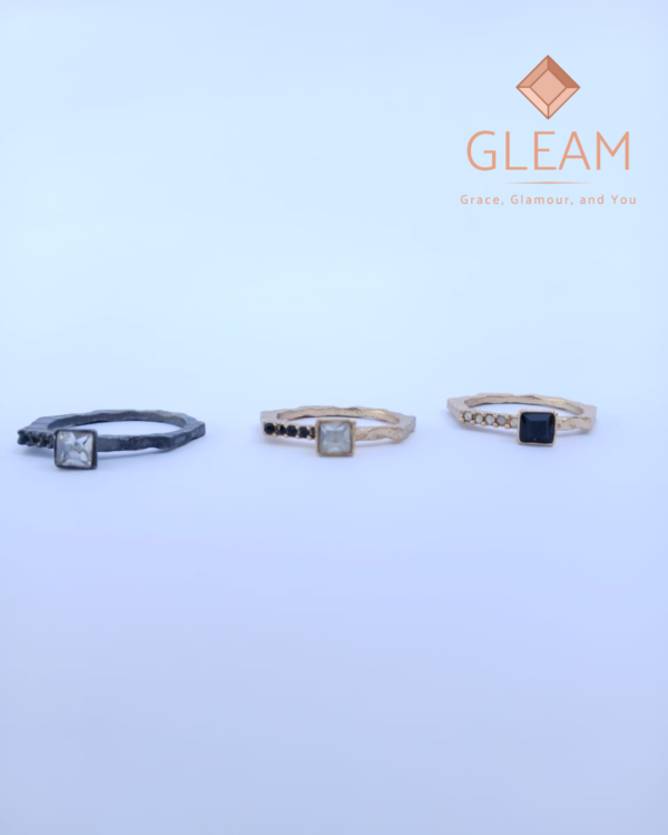 Trio Metallic Ring Set