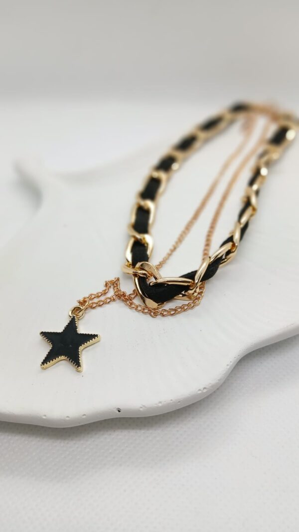 double chain star necklace