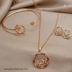 Golden Butterfly Jewelry Set