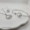 Silver Butterfly Jewelry Set