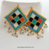 Simple Polki Earrings