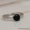 Sleek Black stone ring 1
