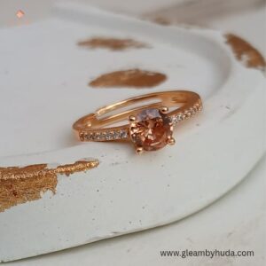 Sleek Brown Stone Ring 1