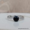 Sleek black stone ring