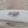 Sleek silver stone ring 1