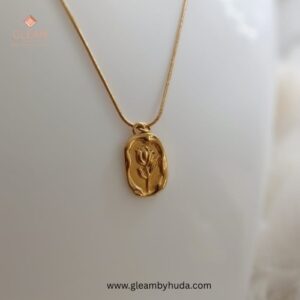 Stainless Steel Tulip Pendant Necklace